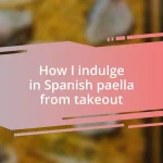 How I indulge in Spanish paella from takeout