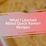 What I Learned About Quick Ramen Recipes